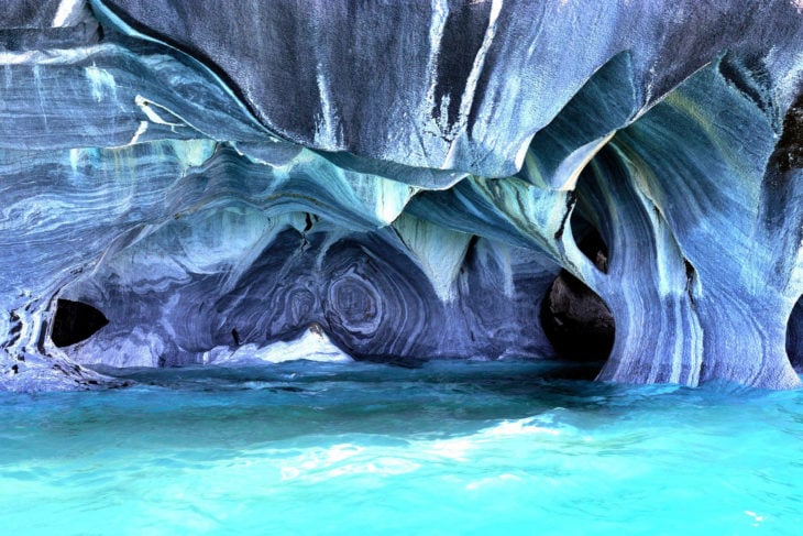 Cueva de mármol en Chile 