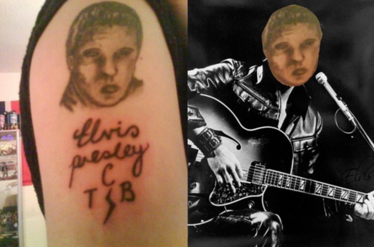 Elvis Presley mal tatuado