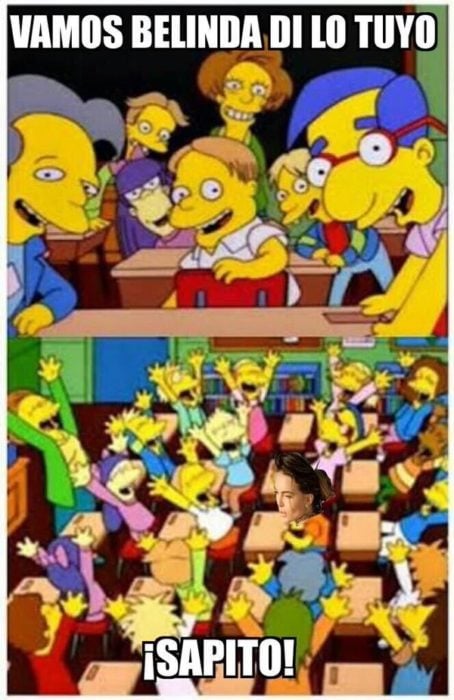 meme a lady Sapito en un capítulo de Los Simpsons 