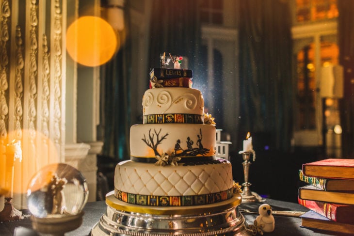 pastel de la boda que se celebró al estilo Harry Potter