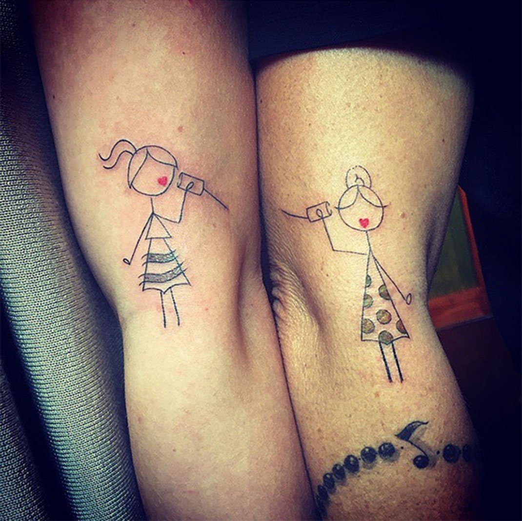 Mini Tatto Minimalista Madre E Hija Tatuajes De Ninos Tatuaje Madre ...