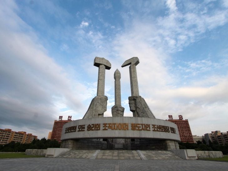 monumento de los obreros en Corea del Norte