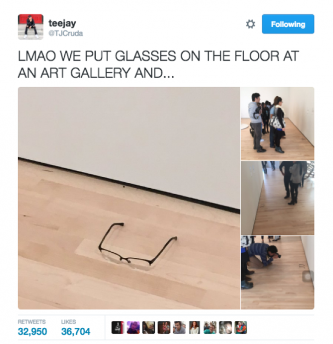 Adolescente se hace viral luego de compartir en Twitter imágenes de unos lentes en el museo de arte moderno