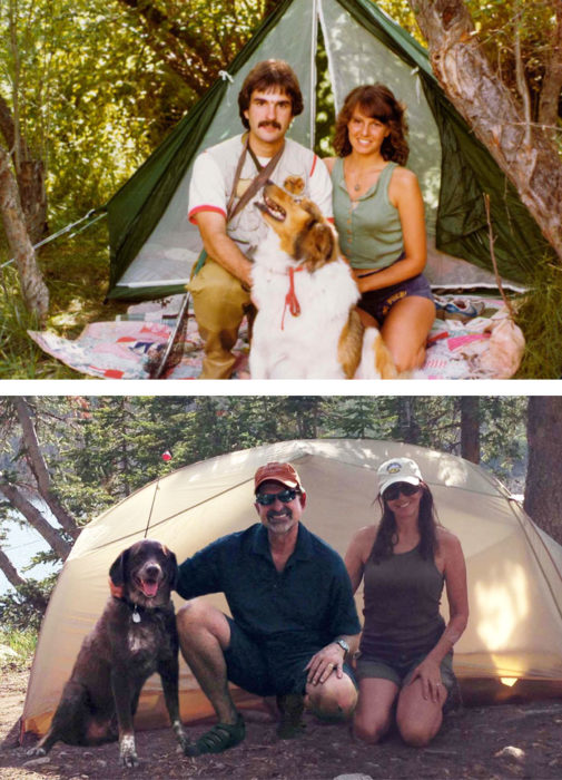 Matrimonio en campamento en 1979, campamento ahora