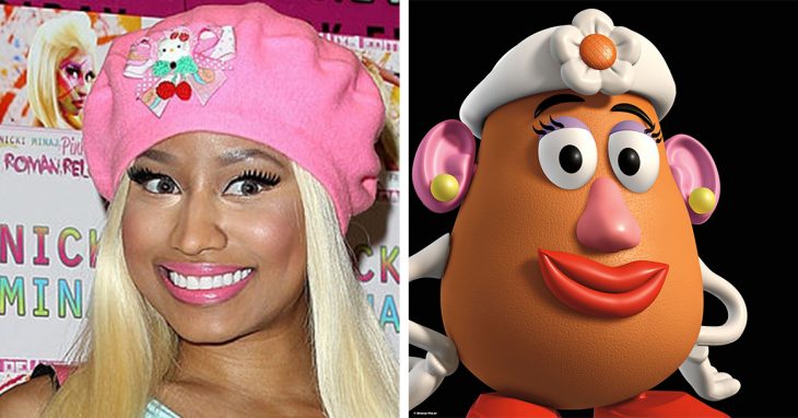 Parecido personajes caricaturas. Nicki Minaj y la Señora Cara de Papa