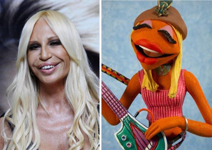 Parecido personajes caricaturas. Donatella Versace y el parecido con Janice d elos Muppets