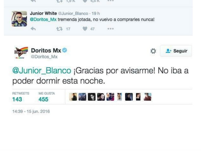 Doritos rainbow, tremenda jotada