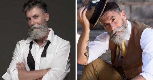 Hombre de 60 años se vuelve modelo gracias a su barba