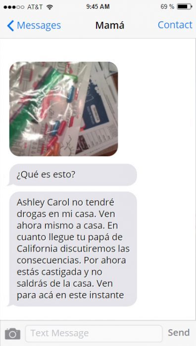 Ashley Carol no quiero drogas en casa