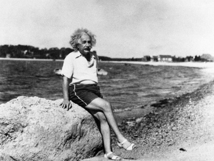 Einstein en la playa