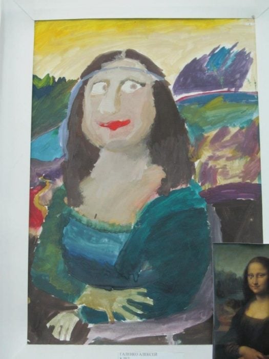 LA MONA LISA PINTADA POR UN NIÑO DE 8 AÑOS