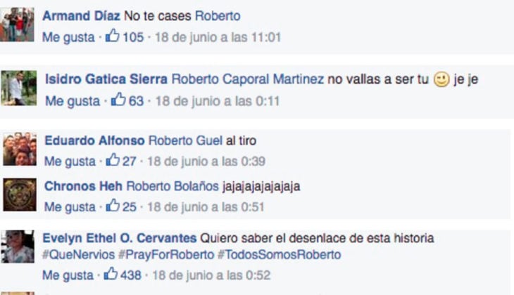 NO TE CASES ROBERTO LE DECÍA LA GENTE