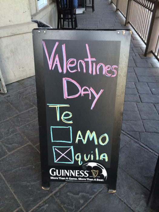 Anuncio de bar Día de San Valentín