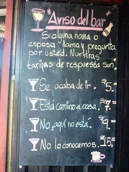 Anuncio de bar 