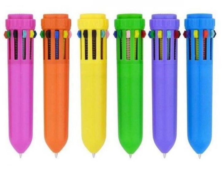 Cosas que antes hacías. Plumas que tenían muchos colores para escribir