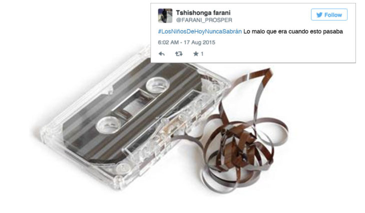 Cosas que antes hacías. Cassette desenredado