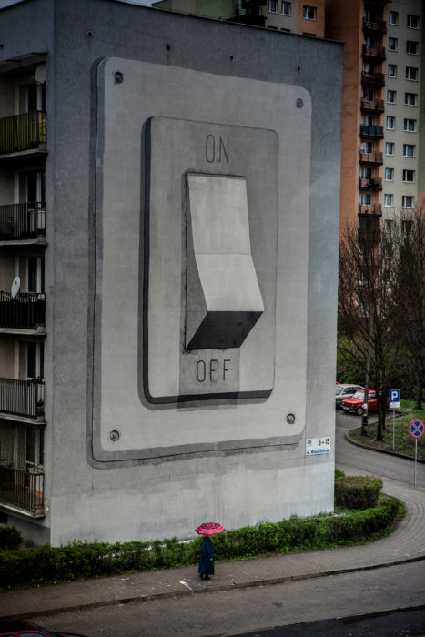 Graffitti de un interruptor de luz