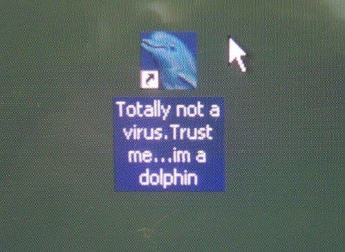 Icono de escritorio, "no es virus"