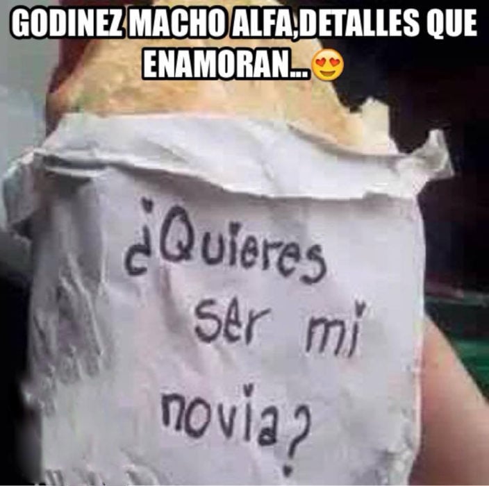 torta con servilleta que dice ¿Quieres ser mi novia?