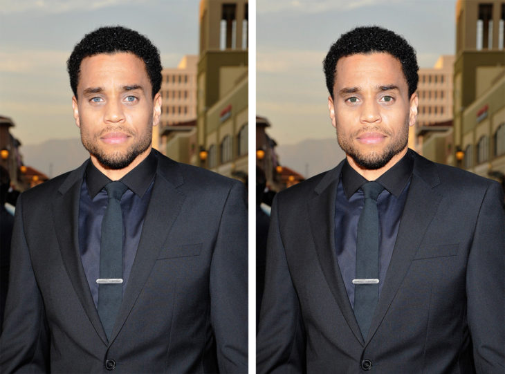 Comparación de ojos de color en Michael Ealy