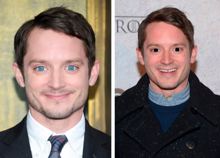 comparación de ojos de color en Elijah Wood