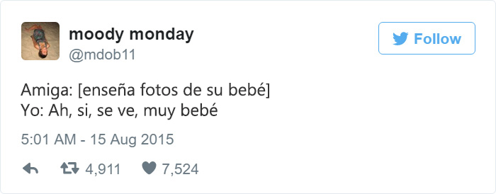 tweet gracioso sobre bebé muro facebook