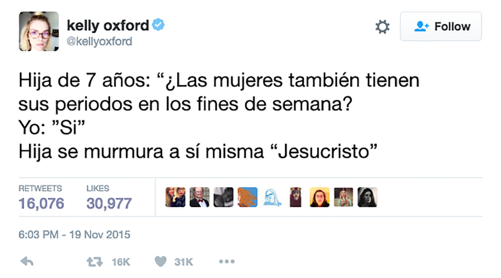 twitter nina sobre la regla