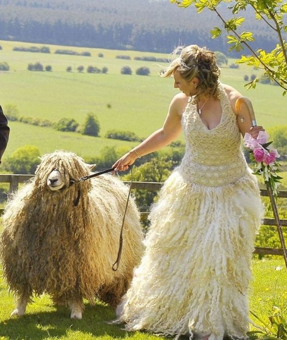 vestido de novia lana