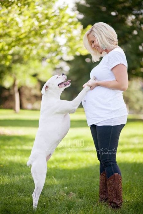 perito feliz de esperar bebé humano