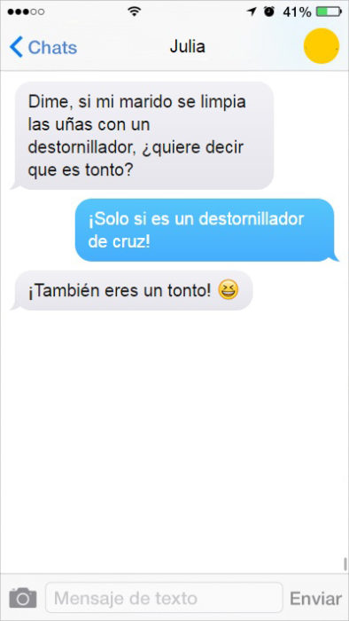 mensaje de texto esposo tonto