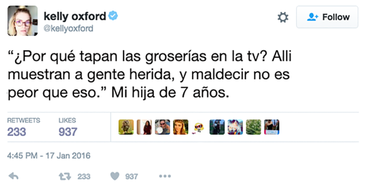 twitter niña de 7 años grosería