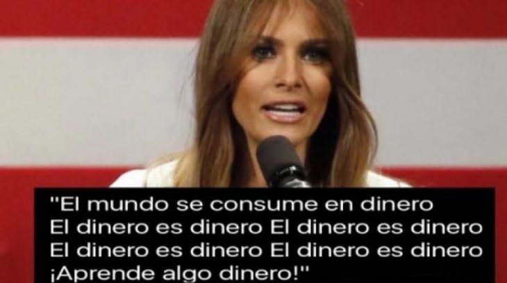 melania trump el dinero es dinero dinero dinero