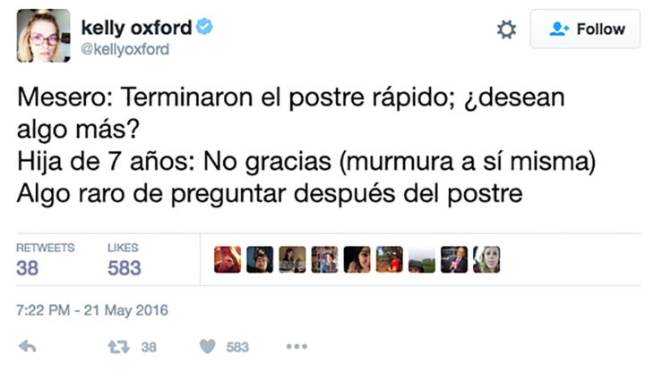 twitter niña de 7 años postre