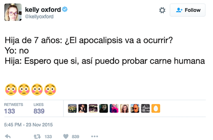 twitter niña de 7 años apocalipsis