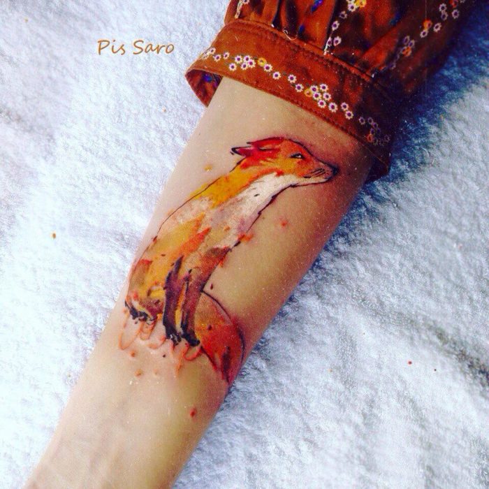 tatuaje de un zorro