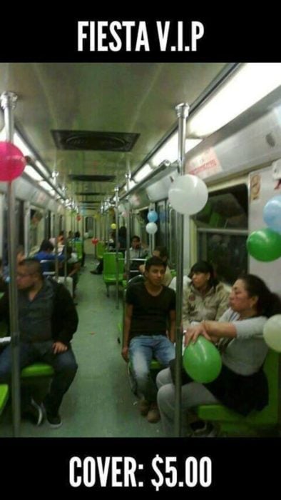 fiesta en el metro