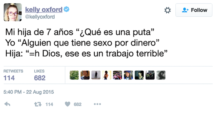 twitter niña de 7 años, qué es una puta