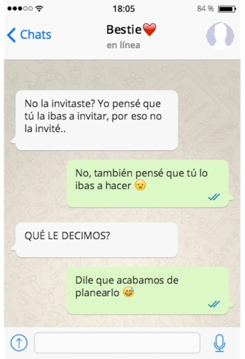 mensaje de texto no la invitaste