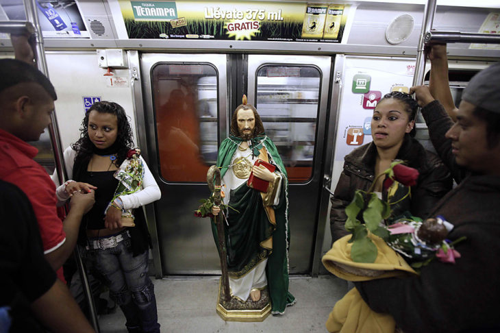 san judas en el metro