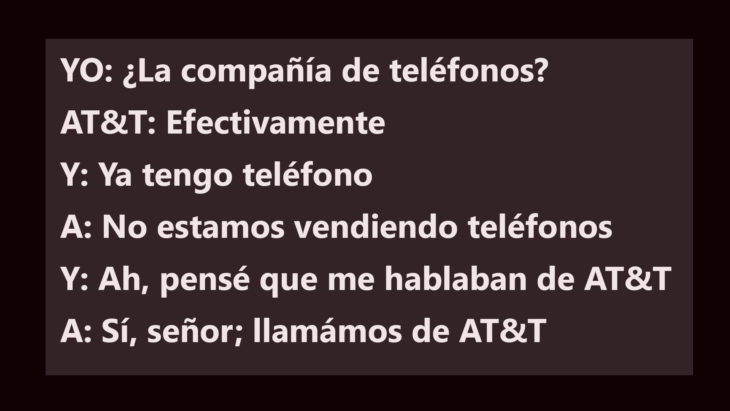 Telemarketing. Ya tengo teléfono