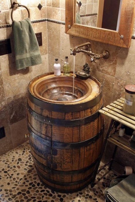 lavabo de barril