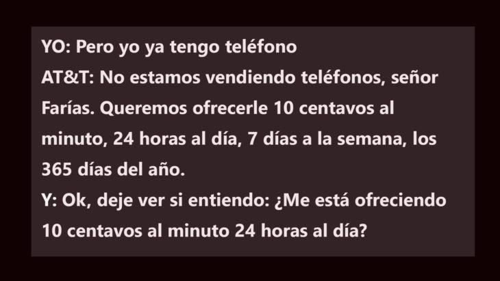 Telemarketing. Le ofrecemos 10 centavos al minuto