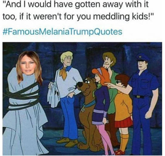 melania trump scooby doo meme