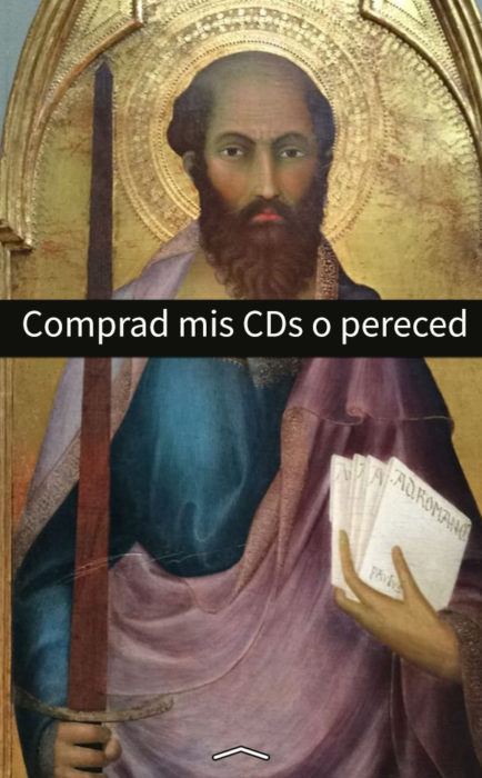 snapchat museo comprad mis cds o pereced