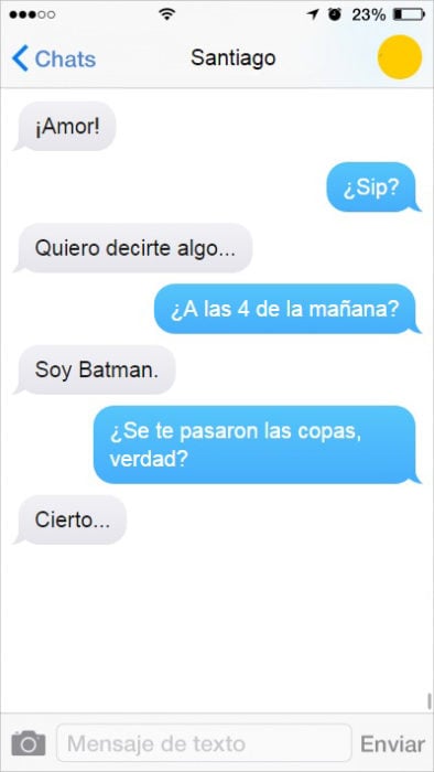 mensaje de texto novio borracho