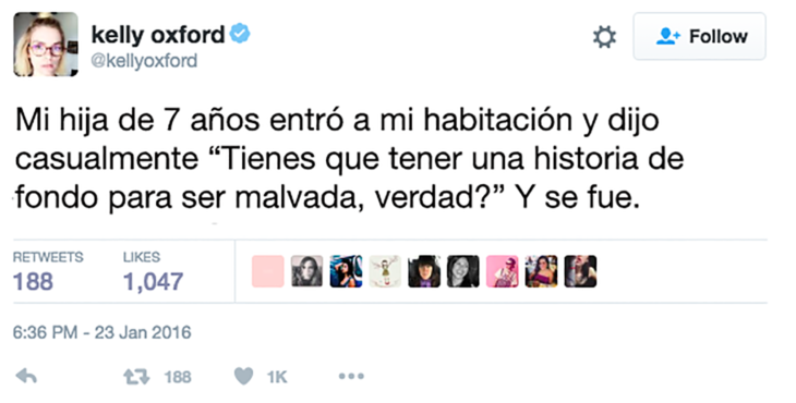 twitter niña de 7 años pasado oscuro