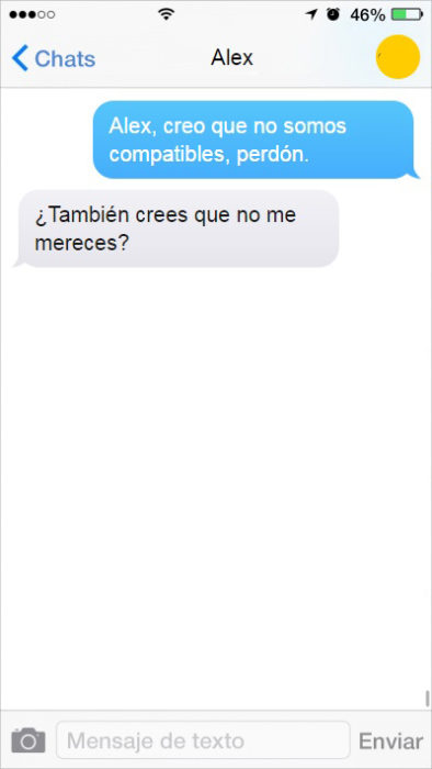 mensaje de texto soy demasiado para ti