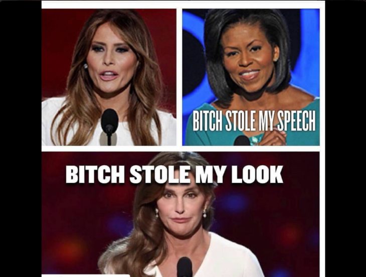 michelle obama y melania meme robo mi look