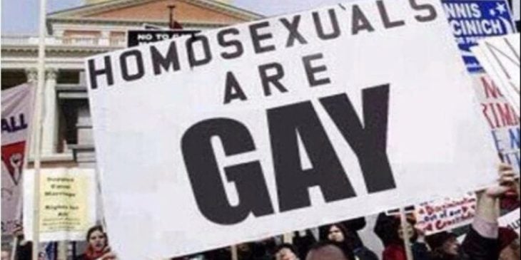 cartel los homosexuales son gay