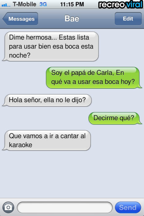 Mensaje de texto karaoke